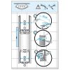 Duscholux Showerbox 950.818030.070 opbergkastje mat zilver, met 3 schuifelementen 2x wit en 1x grijs, 85cm