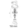 Pressalit Dania - Colani B83P999 verstelbaar scharnier, standaard montage chroom (set van 2)