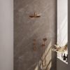 Brauer Carving 5-GK-106 thermostatische inbouw regendouche SET 10 koper geborsteld PVD