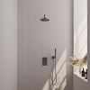 Brauer Carving 5-GM-123 thermostatische inbouw regendouche 3-weg omstelling SET 27 gunmetal geborsteld PVD