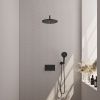 Brauer Carving 5-S-193 thermostatische inbouw regendouche met drukknoppen SET 58 mat zwart