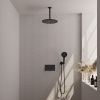 Brauer Carving 5-S-195 thermostatische inbouw regendouche met drukknoppen SET 60 mat zwart