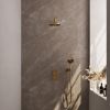 Brauer Edition 5-GG-056 thermostatische inbouw regendouche 3-weg omstelling SET 33 goud geborsteld PVD