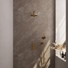 Brauer Edition 5-GG-058 thermostatische inbouw regendouche 3-weg omstelling SET 31 goud geborsteld PVD