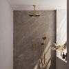 Brauer Edition 5-GG-061 thermostatische inbouw regendouche 3-weg omstelling SET 36 goud geborsteld PVD