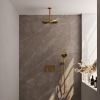 Brauer Edition 5-GG-171 thermostatische inbouw regendouche met drukknoppen SET 60 goud geborsteld PVD