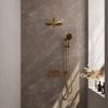 Brauer Edition 5-GG-179 thermostatische inbouw regendouche met drukknoppen SET 68 goud geborsteld PVD