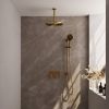 Brauer Edition 5-GG-183 thermostatische inbouw regendouche met drukknoppen SET 72 goud geborsteld PVD
