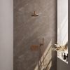 Brauer Edition 5-GK-162 thermostatische inbouw regendouche met drukknoppen SET 51 koper geborsteld PVD