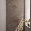 Brauer Edition 5-GK-163 thermostatische inbouw regendouche met drukknoppen SET 52 koper geborsteld PVD