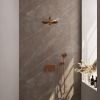 Brauer Edition 5-GK-167 thermostatische inbouw regendouche met drukknoppen SET 56 koper geborsteld PVD
