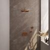 Brauer Edition 5-GK-169 thermostatische inbouw regendouche met drukknoppen SET 58 koper geborsteld PVD