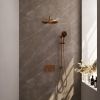 Brauer Edition 5-GK-181 thermostatische inbouw regendouche met drukknoppen SET 70 koper geborsteld PVD