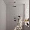 Brauer Edition 5-GM-029 thermostatische inbouw regendouche SET 11 gunmetal geborsteld PVD