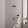 Brauer Edition 5-GM-030 thermostatische inbouw regendouche SET 08 gunmetal geborsteld PVD