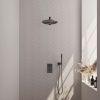 Brauer Edition 5-GM-053 thermostatische inbouw regendouche 3-weg omstelling SET 26 gunmetal geborsteld PVD