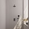 Brauer Edition 5-GM-058 thermostatische inbouw regendouche 3-weg omstelling SET 31 gunmetal geborsteld PVD