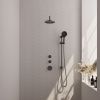 Brauer Edition 5-GM-080 thermostatische inbouw regendouche SET 21 gunmetal geborsteld PVD