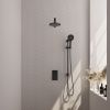 Brauer Edition 5-S-070 thermostatische inbouw regendouche 3-weg omstelling SET 43 mat zwart