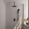 Brauer Edition 5-S-073 thermostatische inbouw regendouche 3-weg omstelling SET 48 mat zwart