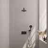 Brauer Edition 5-S-166 thermostatische inbouw regendouche met drukknoppen SET 55 mat zwart