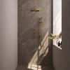 Brauer Carving 5-GK-112 thermostatische inbouw regendouche SET 16 koper geborsteld PVD