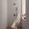 Brauer Edition 5-GM-064 thermostatische inbouw regendouche 3-weg omstelling SET 37 gunmetal geborsteld PVD