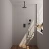 Brauer Edition 5-S-060 thermostatische inbouw regendouche 3-weg omstelling SET 35 mat zwart