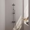 Brauer Carving 5-GM-087-1 opbouw thermostatische regendouche SET 01 gunmetal geborsteld PVD