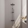 Brauer Carving 5-GM-087-3 opbouw thermostatische regendouche SET 03 gunmetal geborsteld PVD
