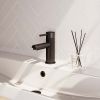 Brauer Carving 5-S-001-HD6 lage opbouw wastafelmengkraan model A mat zwart