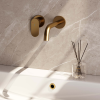 Brauer Edition 5-GG-083-B3-65 inbouw wastafelmengkraan met gebogen uitloop en rozetten model C2 goud geborsteld PVD