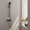 Brauer Edition 5-S-044-2 opbouw douche thermostaatkraan SET 02 mat zwart