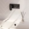Brauer Edition 5-S-083-S3 inbouw wastafelmengkraan met rechte uitloop en afdekplaat model C2 mat zwart