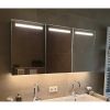 Hipp Design SPK 52160 luxe spiegelkast met horizontale LED banen en indirecte LED onder 160x70x14cm