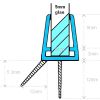 Exa-Lent Universal DS012005 - G05021200 helder doucheprofiel 2 flapjes 200cm - 5mm