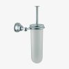 Fima Carlo Frattini Victory F60661SN toiletborstelgarnituur wit gesatineerd glas/ geborsteld nikkel