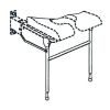 Handicare (Linido) LI2214001402 hulppootset voor douchezitting RVS gecoat wit