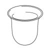 Inda Forum R76140 bakje voor toiletborstelgarnituur gesatineerd glas