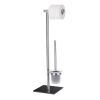 Wenko 20391100 Lima toiletstandaard (toiletborstelhouder + toiletrolhouder) RVS gesatineerd (OUTLET)