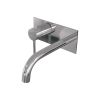 Brauer Carving 5-CE-083-B6 inbouw wastafelmengkraan met gebogen uitloop en afdekplaat model A2 chroom