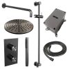 Brauer Edition 5-GM-063 thermostatische inbouw regendouche 3-weg omstelling SET 40 gunmetal geborsteld PVD