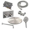 Brauer Edition 5-NG-169 thermostatische inbouw regendouche met drukknoppen SET 58 RVS geborsteld PVD