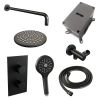 Brauer Edition 5-S-056 thermostatische inbouw regendouche 3-weg omstelling SET 33 mat zwart