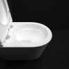 Clou InBe IB0401140 Rimless 48cm wandtoilet met toiletzitting glanzend wit