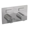 Brauer Carving 5-CE-188 thermostatische inbouw regendouche met drukknoppen SET 53 chroom