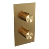 Brauer Carving 5-GG-133 thermostatische inbouw regendouche 3-weg omstelling SET 37 goud geborsteld PVD