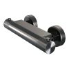 Brauer Carving 5-GM-086-2 opbouw douche thermostaatkraan SET 02 gunmetal geborsteld PVD