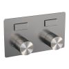 Brauer Carving 5-NG-201 thermostatische inbouw regendouche met drukknoppen SET 66 RVS geborsteld PVD