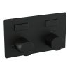 Brauer Carving 5-S-203 thermostatische inbouw regendouche met drukknoppen SET 68 mat zwart
